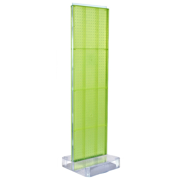 Two-Sided Pegboard Floor Display On a Square Studio Base